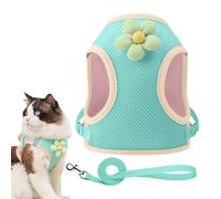 Husoiuy Harnais Gilet pour Chien - Harnais de Poitrine Réfléchissant - Accessoires Respirables pour Animaux avec Bretelles à Dessins Animés pour Randonnée Voyage Ville Plage Parc Extérieur Usage