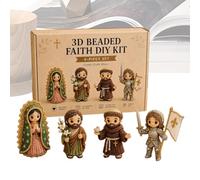 Husoiuy Kit De Bricolage Pour Mini Animaux En Perles 3D, Figurines Religieuses Miniatures 3D Faites Main Représentant La Foi Et Des, Kit De Loisirs Créatifs De Perles 4 Pièces - Pour Une Fête