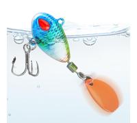 Husoiuy Leurres De Pêche en Eau Douce,Leurres pour Bar Et Truite - Leurre Vibrant Accessoire Pêche en Eau Douce Rivière Lac Camping Nuit Bateau Rivage
