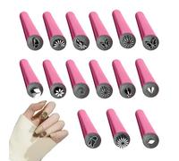 Husoiuy Lot De 15 Tampons Pour Na-il Art | Tampons Pour Ongles En Forme De Fleurs | Outils De Pointillage Pour Na-il Art Graffiti - Stylo Tampon Pour Ongles D-IY Outils De Na-il Art Pour Femmes Filles