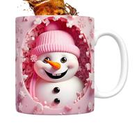 Husoiuy Mugs à Café de Noël - Mugs De Noël En Céramique 3D,Design 3D Bonhomme de Neige 35cl pour Vacances Thé Chocolat Cuisine Fêtes Anniversaire Femmes