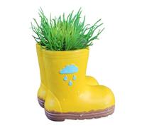 Husoiuy Pot de en Forme de Botte, Pot de de Botte de Pluie - Resin Flowerpot Yellow Rainboot en Forme | Décorations de Jardin drôles pour Les Anniversaires, Noël