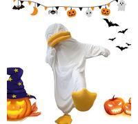 Husoiuy Pyjama Grenouillère Canard pour Adulte | Sac De Couchage Unisexe en Flanelle Super Douce - Pyjama d'halloween Costume De Cosplay Vêtements De Détente À Capuche Pyjama Animal Peignoir