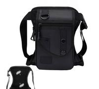 Husoiuy Sac drop-leg, sac de hanche, sac banane Fanny Pack Racing, sac banane de moto, sac banane randonnée, cyclisme, sac banane Trouvez un sac pour les accessoires de plein air, Noir , Voir