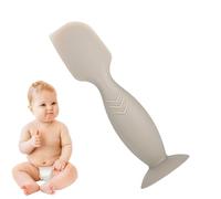 Husoiuy Spatule À Crème En Silicone Pour Bébé | Applicateur De Pâte De Silicone Souple Portable | Brosse À Crème Pour Couches Avec Ventouse - Spatule À Pâte Douce Et Sûre Pour Nouveau-nés