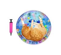 Husoiuy Tapis De Jeu Aquatique pour Chat - Nappe Gonflable pour Chats avec Pompe Intégrée | Coussin Rafraîchissant Épais pour Animaux Contre Chaleur Ennui Quotidien Voyage Intérieur Extérieur