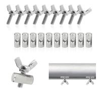 HUSOUE Lot de 10 butoirs de rail pour auvent 8 mm pour rail de passepoil pour caravane, camping-car, tente, équipement, auvent, accessoires 25 x 8 mm, en acier inoxydable 304