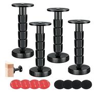 HUSOUE Lot de 4 entretoises murales de lit - 93 à 120 mm - Réglables - Pour lit, canapé, armoire