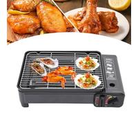 HUSPOO Barbecue réchaud à gaz portable, kit de barbecue de camping avec plaque de cuisson et mallette de rangement