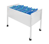 HUSPOO Chariot à dossiers suspendus durable avec roulettes universelles - Armoire de bureau pour bureaux, salles de conférence, bureaux, appartements - 70 x 37 x 60 cm (argenté)