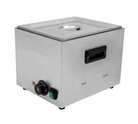 HUSPOO Chauffe-saucisses électrique en acier inoxydable 10 l 1300 W avec réglage précis de la température (50-300 °C) et chauffage rapide pour apéritifs, buffet et restauration (argent)