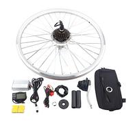 HUSPOO Kit de conversion pour vélo électrique - Moteur arrière 36 V 250 W - Pour vélos de 28" - Écran LCD, 30 km/h, 5 niveaux et régulateur de vitesse avec adaptateur de frein à disque