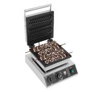 HUSPOO Lot de 4 moules à gaufres professionnels en acier inoxydable avec réglage de la température (50-300 °C) - 1700 W - Pour la restauration et la maison - Avec accessoires
