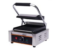 HUSPOO Presse à croque-monsieur professionnelle double face 1800 W - Barbecue de contact en acier inoxydable avec réglage de la température et plaques de 23 x 23 cm pour panini, hamburgers, légumes