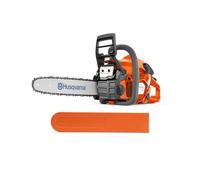 Husqvarna 130 : Tronçonneuse thermique 38 cm³ X-Torq®, guide-chaîne 35 cm, LowVib®. Idéale pour l’entretien du jardin et la coupe de bois de chauffage.