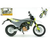 Maisto – Moto miniature métal 1/12 Husqvarna 701 Supermoto – Édition spéciale Bleue