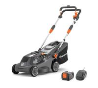 Husqvarna Aspire LC34-P4A Tondeuse à Gazon sans Fil avec Batterie 18 V et Chargeur, pour 500 m² de Surface de pelouse I Tondeuse à Gazon électrique (Panier collecteur de 30 l, Largeur de Coupe 34 cm,