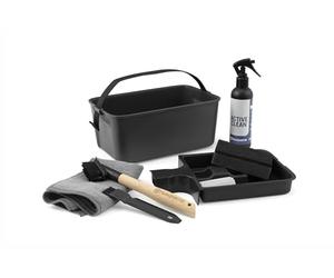 Husqvarna Kit de nettoyage et d'entretien Automower - Kit d'entretien complet avec brosses, tournevis, tampon abrasif, chiffon et spray d'entretien en plastique pour robot tondeuse