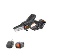 Scie à Élaguer Husqvarna Aspire™ P5-P4A. Mini tronçonneuse à batterie avec batterie et chargeur, tronçonneuse à haute performance pour les branches jusqu'à 75 mm