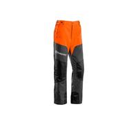 Husqvarna Pantalon de protection anti-coupures adapté à l'utilisation de la tronçonneuse EN381 Classe 1 (20 m/s), Orange Gris (52)