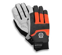 Husqvarna Technical - Gants de jardinage en cuir, polyester noir, gris, orange