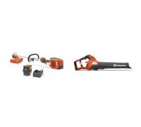 Husqvarna Weed Eater 320iL Ensemble coupe-fil et souffleur de feuilles 230iB, ensemble tondeuse et souffleur avec batterie B140 4 Ah et chargeur 40-C80 inclus