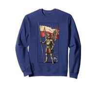 Hussard ailé Drapeau polonais Guerrier Armure Patriote Histoire Art Sweatshirt