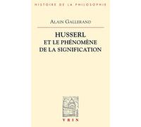 Husserl et le phénomène de la signification