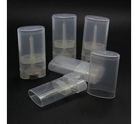 Hustar 15 ml Contenant Support Plastique Vide Rechargeable Déodorant Baume à Lèvres Tubes Brillant à Lèvres, claire, Lot de 5