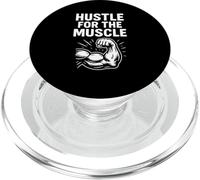 Hustle for The Muscle Gym Motivation Mascotte Art PopSockets PopGrip pour MagSafe