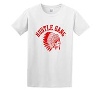 Hustle Gang 1 Retro Painting Atmosphere Pure Cotton Match T-Shirt White M