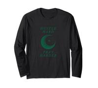 Hustle Hard Pray Harder Islam Musulman Ramadan Hommes Femmes Manche Longue