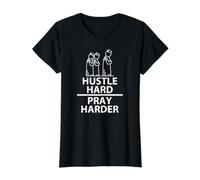 Hustle Hard Pray Harder Islamique Musulman Prier Religion Cadeau T-Shirt Graphique avec Valeur