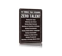 Hustle Mentality Poster Tin Sign 8x12 Inch | No days off push harder chase goals vintage training sign