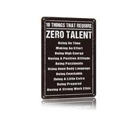 Hustle Mindset Metal Sign For Gym Wall 12x8 Inch