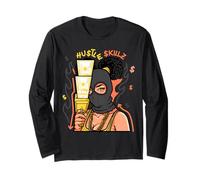 Hustle Skills Black Hustling Melanin Queen propriétaire d'entreprise Manche Longue