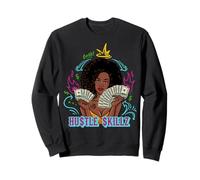 Hustle Skills Black Hustling Melanin Queen propriétaire d'entreprise Sweatshirt