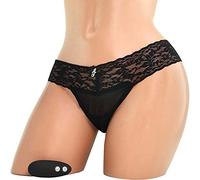 Hustler Lingerie Télécommande sans Fil Vibrant Culotte S/M Noir