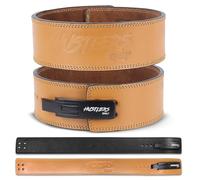 HUSTLERS ONLY Ceinture d'haltérophilie pour homme avec boucle à levier en cuir véritable pour soulevé de terre, haltérophilie, ceinture d'entraînement de 10 mm d'épaisseur pour soutien dorsal