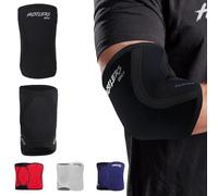 Hustlers Only Coudières d'haltérophilie en néoprène de 5 mm pour soulager instantanément les douleurs articulaires, coudières pour la gym, le fitness et l'entraînement. (XL, noir)