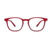 HUSTLR Lenskart - Lentilles d'ordinateur Zero Power Bluecut et anti-reflets | Forme carrée à bord complet | Comme on le voit sur Shark Tank | Pour homme et femme | Moyen | LB E14058-W, Rouge Monza, M