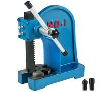 Husuper Tonnelle Presse, 1 Tonne Arbor Press Manuel, Presse Manuelle à Crémaillère, Levier Antidérapant, pour le rivetage/le serrage/le poinçonnage dans les industries d'assemblage et de réparation