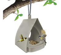 Hut Shape Bird Feeder - Mounted Feeder for Outdoor Balcony | Open Design Decorative Hanger, 3D Printing Material, Small Hangable Hummingbird, Winter Garden Watching