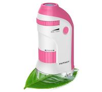 HUTACT Microscope Enfant de Poche avec Jeu de Lamelles : 60x-135x Mini Microscope LED Portable Cadeau Educatif pour Enfants Etudiants Adultes Observation Microbiologique