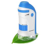HUTACT Microscope Enfant de Poche avec Jeu de Lamelles : 60x-135x Mini Microscope LED Portable Cadeau Educatif pour Enfants Etudiants Adultes Observation Microbiologique