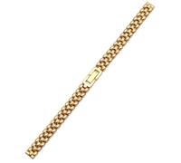 HUTBUVEAW Bracelet de montre en acier inoxydable 6 mm, 8 mm, 10 mm, argenté ou doré, bracelet de rechange for montre femme tendance.(Gold,14mm)