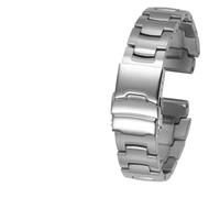 HUTBUVEAW Bracelet de montre en acier inoxydable massif for Casio PRG-260/270/550 PRW-3500/2500/5100, série PROTREK, 18 mm(Silver)