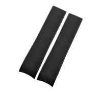 HUTBUVEAW Bracelet de Montre en Caoutchouc fluoré de Silicone de Haute qualité 21mm for Longines hydroconquête L3 conquête Sport Bracelet de Montre de plongée Noir(Black NK)