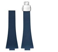 HUTBUVEAW Bracelet de montre en caoutchouc fluorocarbone FKM 11 mm ou 12 mm for Tissot PXRT, boucle papillon à dégagement rapide, accessoires for montres homme et femme(Royal blue-s,12mm)