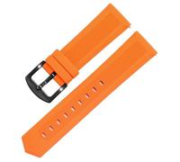 HUTBUVEAW Bracelet de montre en caoutchouc for Tag Heuer et Seiko, disponible en 18 mm, 20 mm, 22 mm et 24 mm, noir, bleu et orange, compatible avec toutes les marques.(Orange black clasp,24mm)